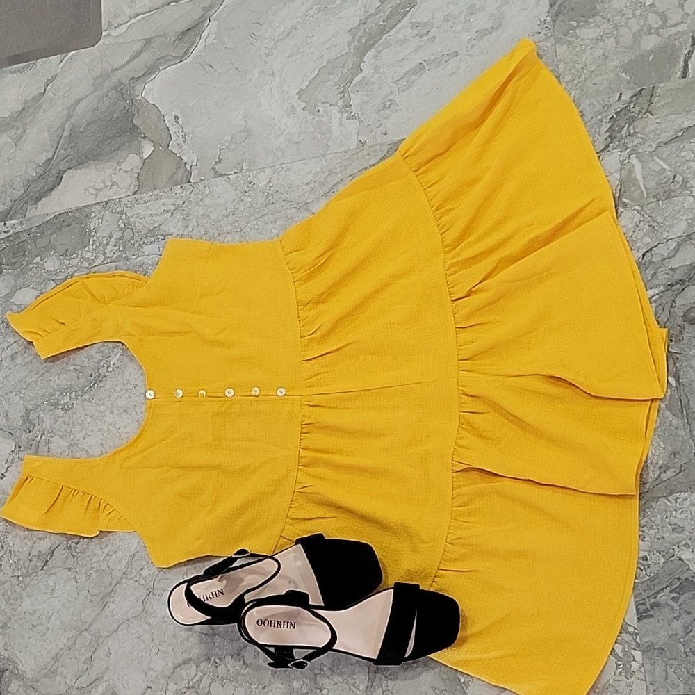 Women's Casual Wide Leg Ruffle Loose Jumpsuit Medium Size - Picture 8 of 17